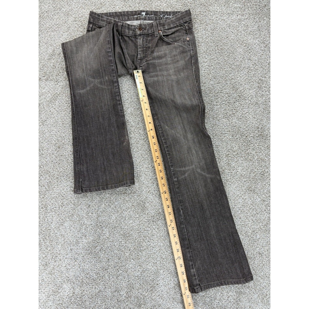7 for All Mankind 'A' Pocket Jeans Womens‎ 28 Brown Flared Stretch Boho Festival - Picture 11 of 14